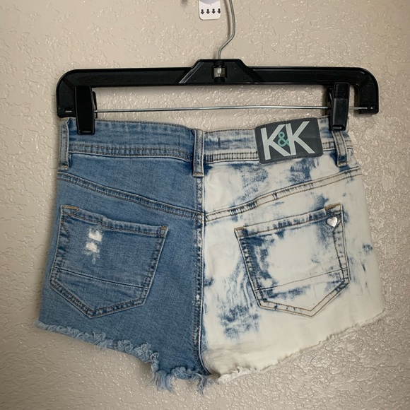 Kendall & kylie hi rise jeans shorts two tones distressed size 3 - Picture 7 of 8